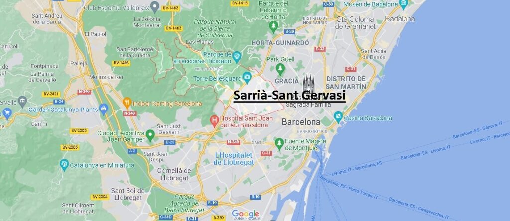 Mapa Sarrià-Sant Gervasi