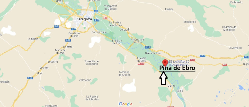 ¿Dónde está Pina de Ebro