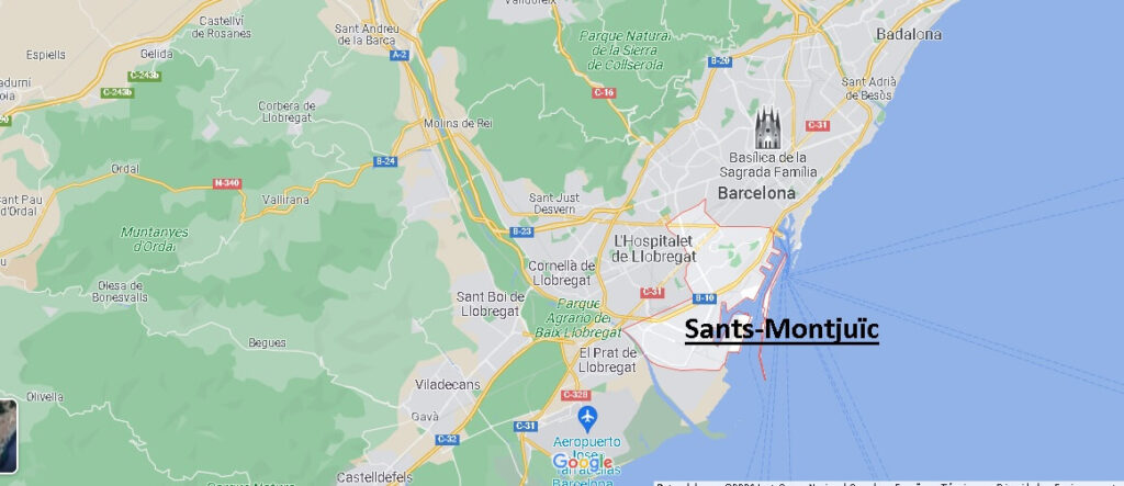 ¿Dónde está Sants-Montjuïc