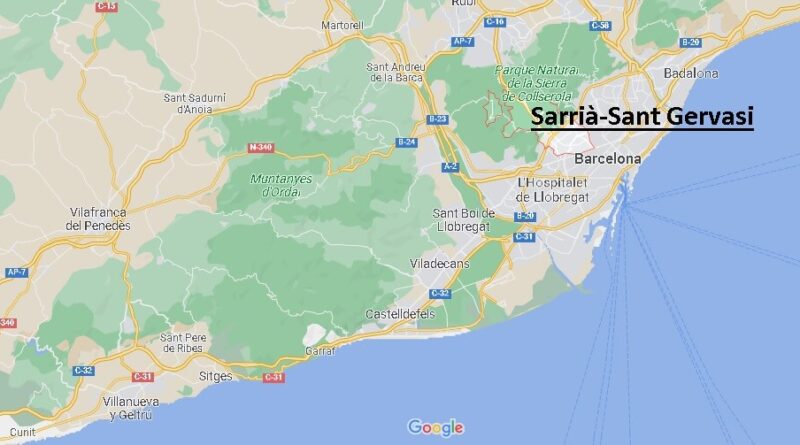 ¿Dónde está Sarrià-Sant Gervasi
