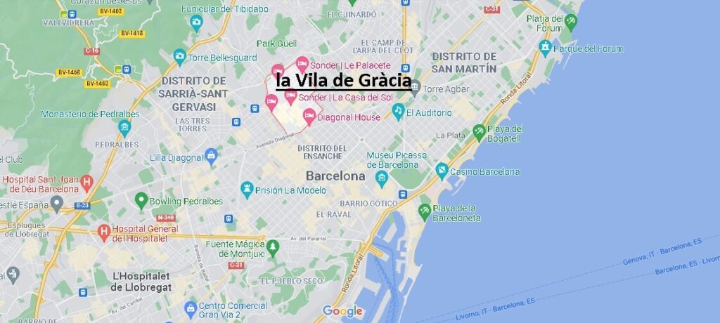 ¿Dónde está la Vila de Gràcia