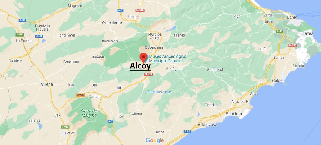 ¿Dónde queda Alcoy Alicante