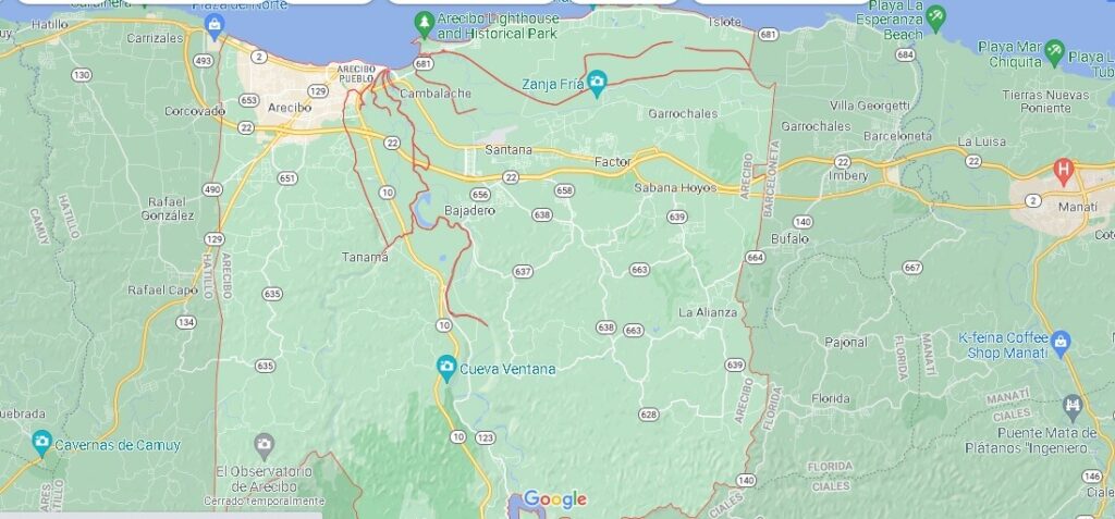 Mapa Arecibo