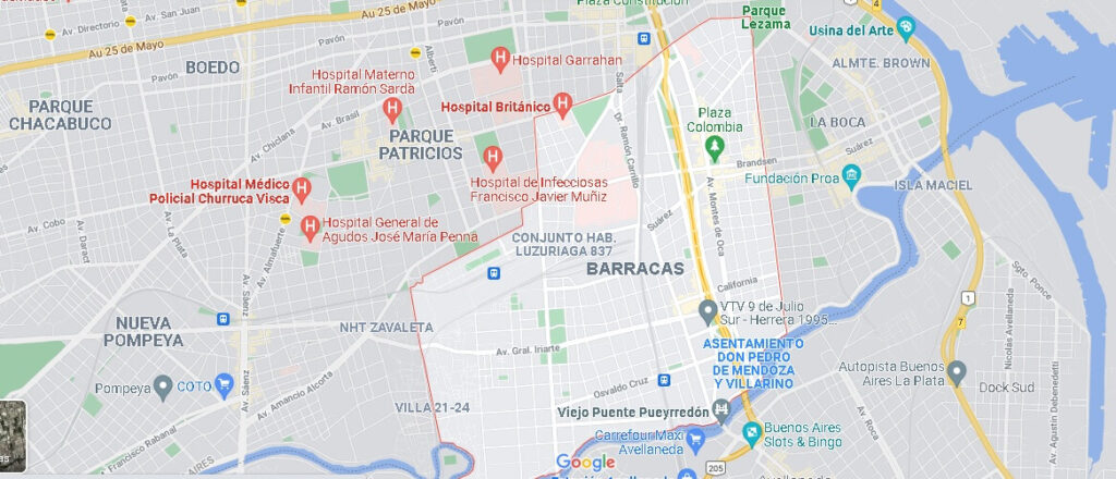 Mapa Barracas (Buenos Aires)