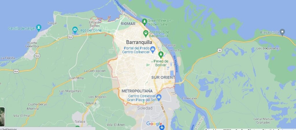 Mapa Barranquilla (Colombia)