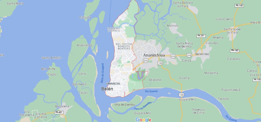 Mapa Belém (Brasil)