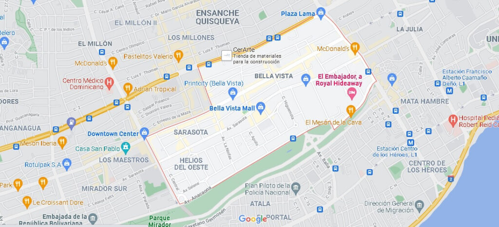 Mapa Bella Vista (República Dominicana)
