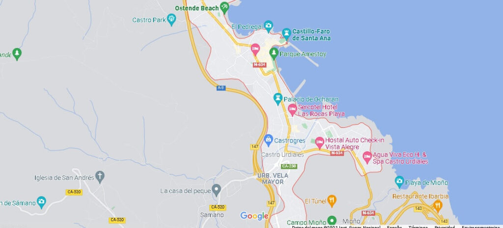 Mapa Castro-Urdiales
