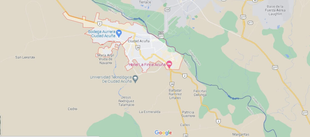 Mapa Ciudad Acuña