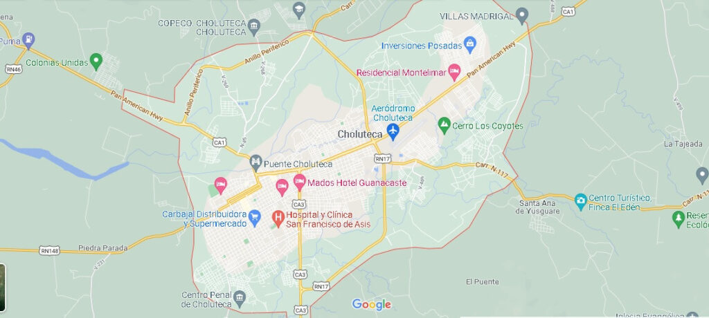 Mapa Ciudad Choluteca