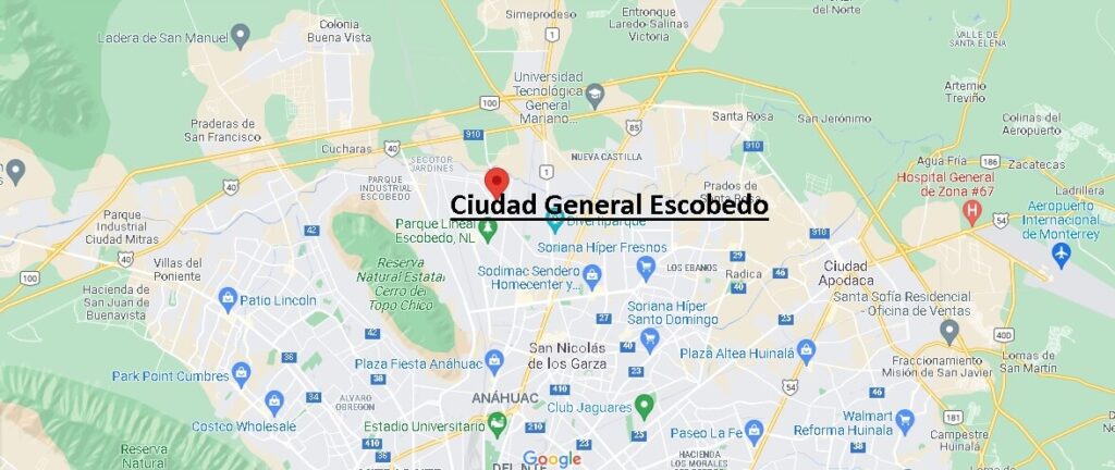 Mapa Ciudad General Escobedo