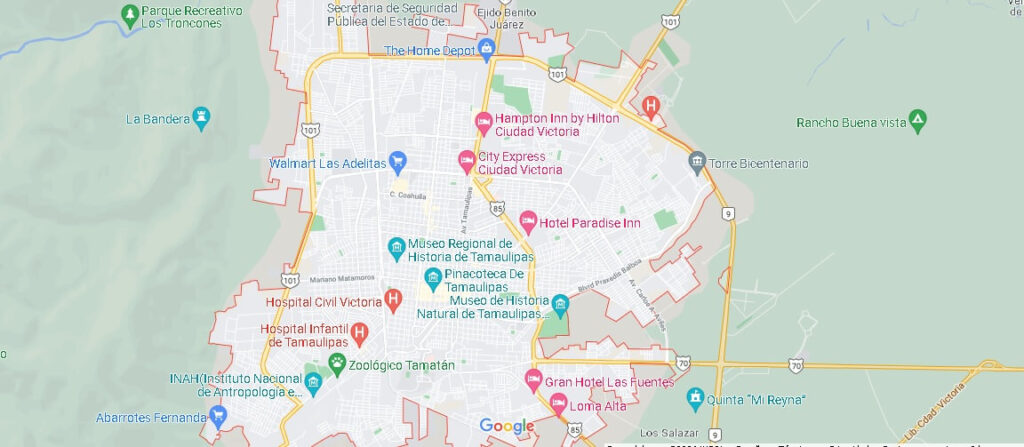 Mapa Ciudad Victoria