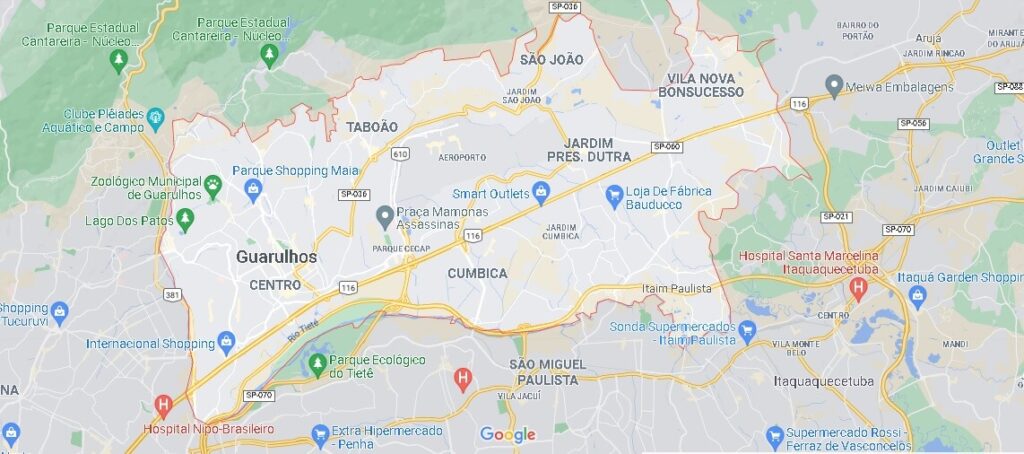 Mapa Guarulhos