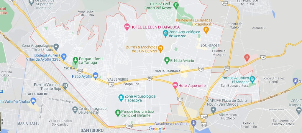 Mapa Ixtapaluca