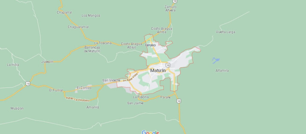 Mapa Maturin en Venezuela