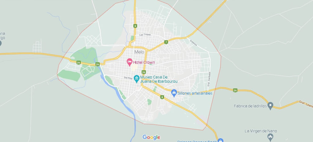 Mapa Melo (Uruguay)