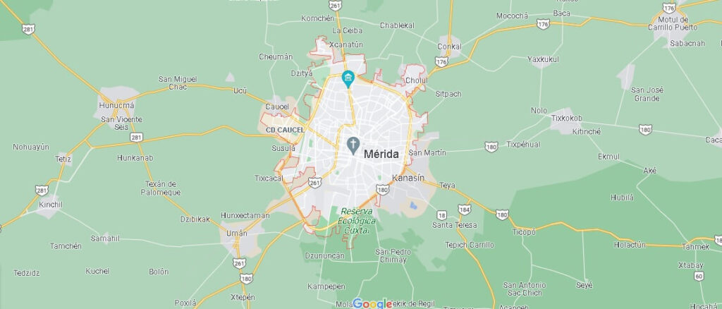 Mapa Mérida (México)