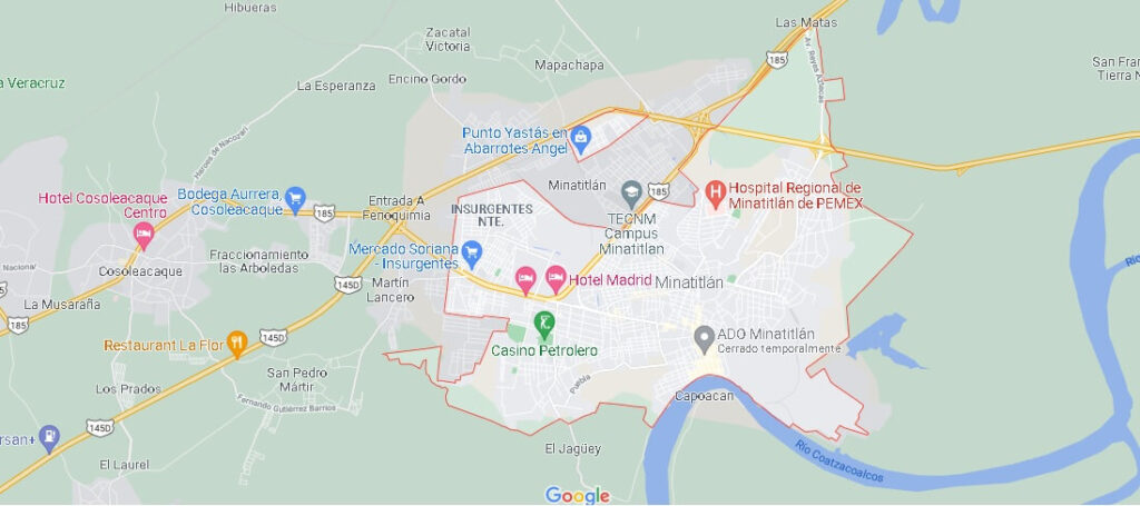 Mapa Minatitlán
