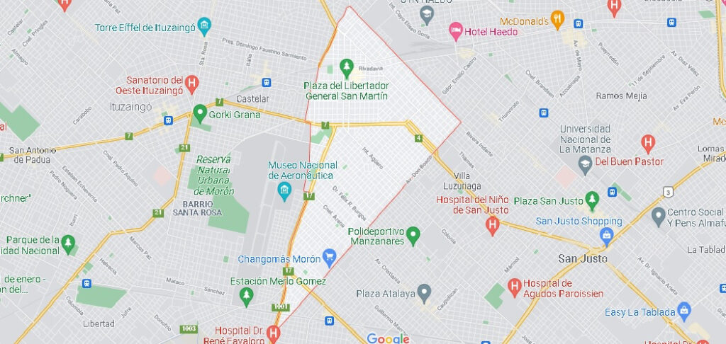 Mapa Morón (Argentina)