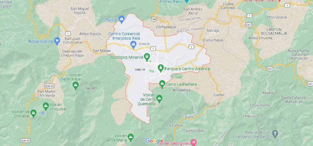 Mapa Quetzaltenango