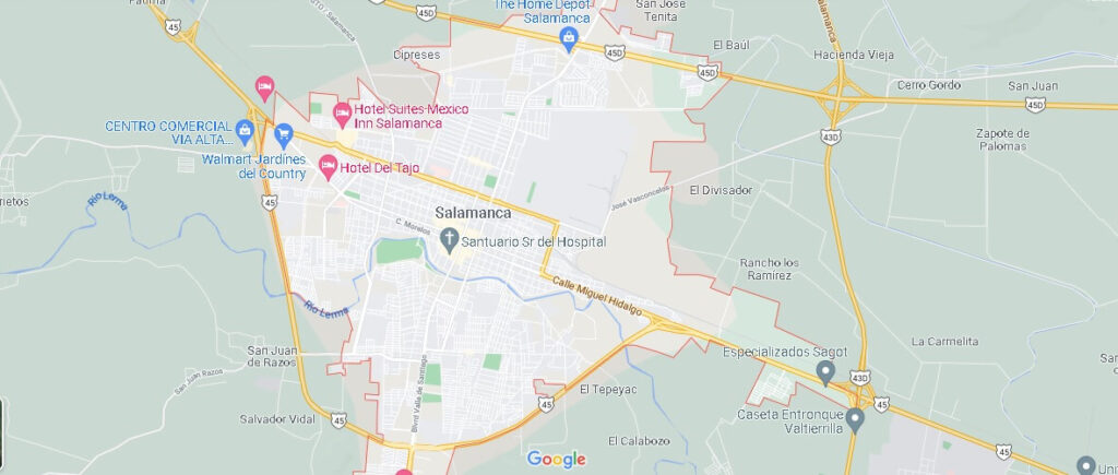 Mapa Salamanca, México