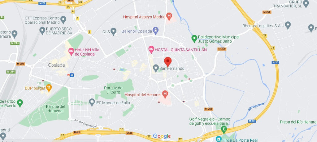 Mapa San Fernando de Henares