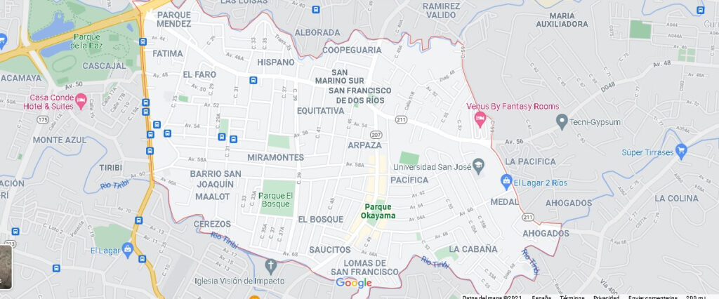 Mapa San Francisco (Costa Rica)