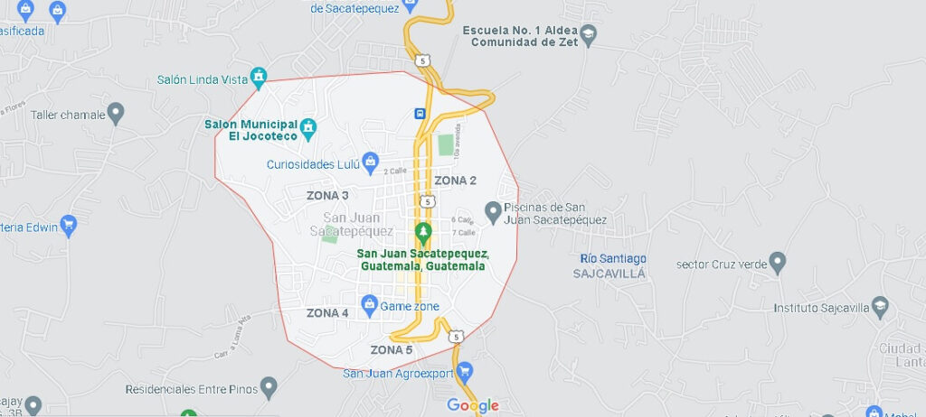 Mapa San Juan Sacatepéquez