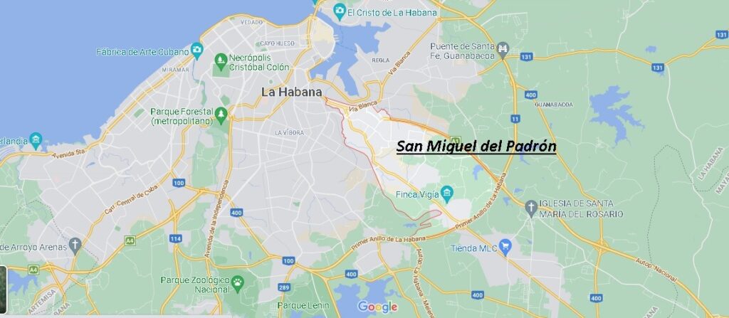 Mapa San Miguel del Padrón