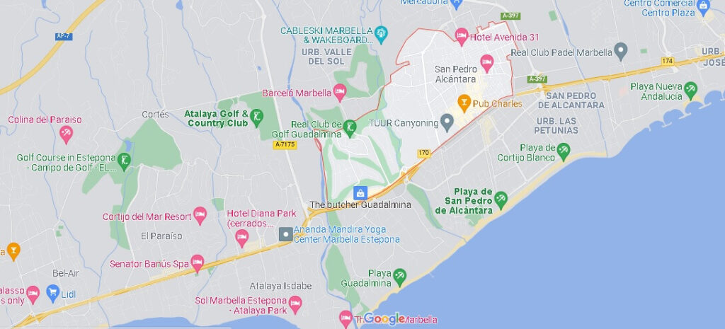 Mapa San Pedro de Alcántara