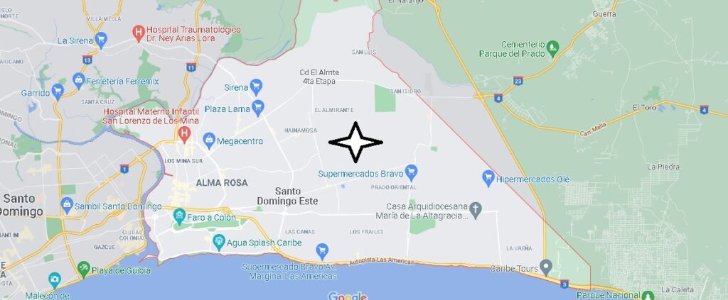 Mapa Santo Domingo Este