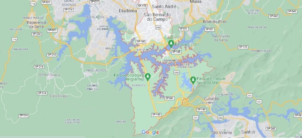 Mapa São Bernardo do Campo