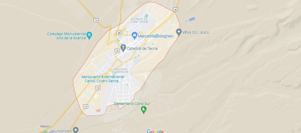 Mapa Tacna