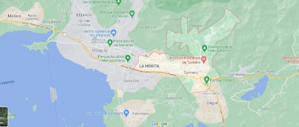 Mapa Turmero en Venezuela