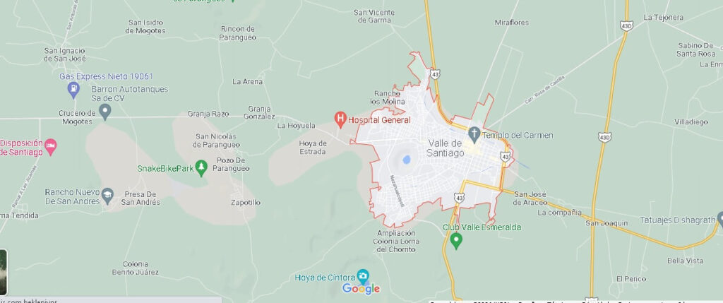 Mapa Valle de Santiago