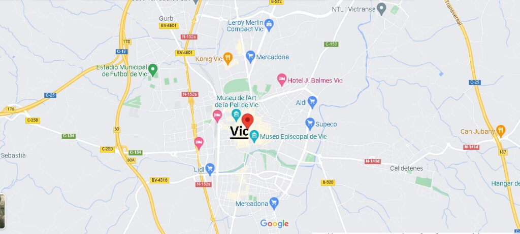 Mapa Vic
