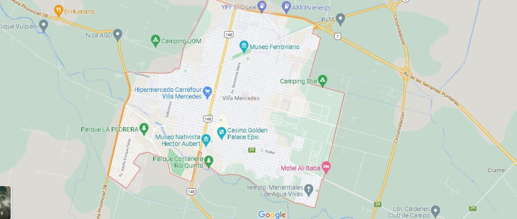 Mapa Villa Mercedes