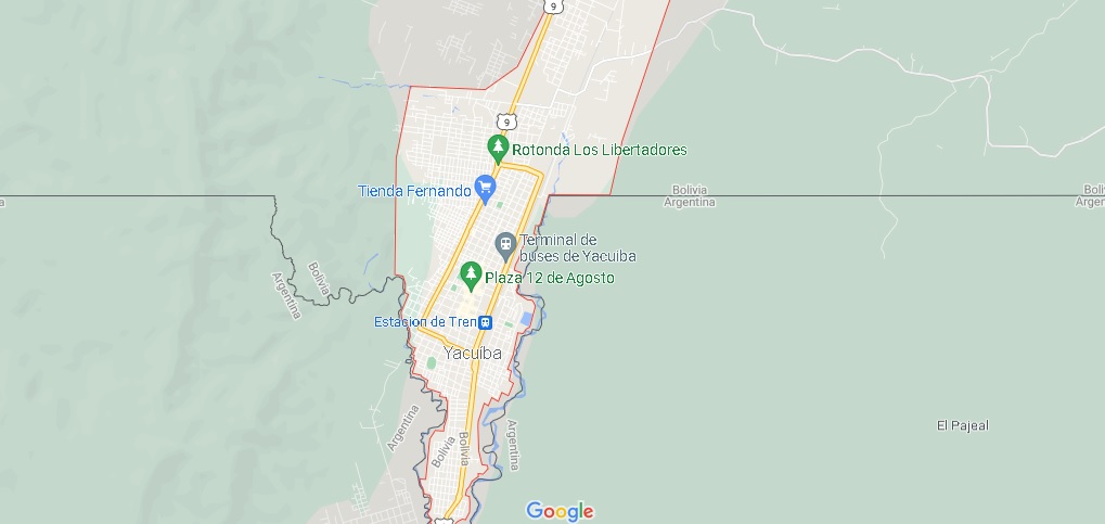 Mapa Yacuiba