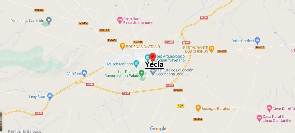Mapa Yecla