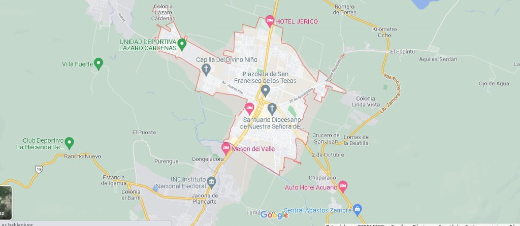 Mapa Zamora