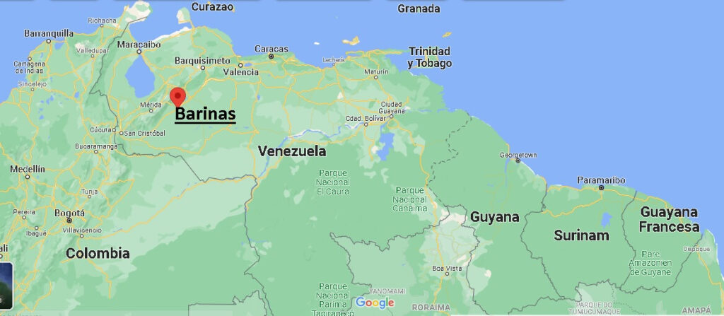 ¿Dónde está Barinas en Venezuela