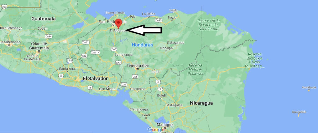 ¿Dónde está El Progreso (Honduras)
