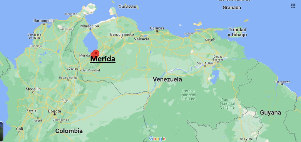 ¿Dónde está Merida en Venezuela