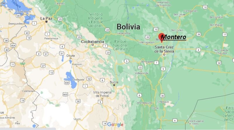 ¿Dónde está Montero (Bolivia)