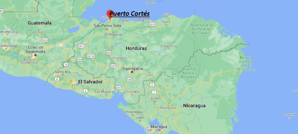 ¿Dónde está Puerto Cortés