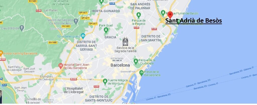 ¿Dónde está Sant Adrià de Besòs