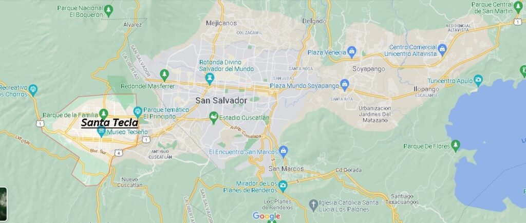 ¿Dónde está Santa Tecla (El Salvador)