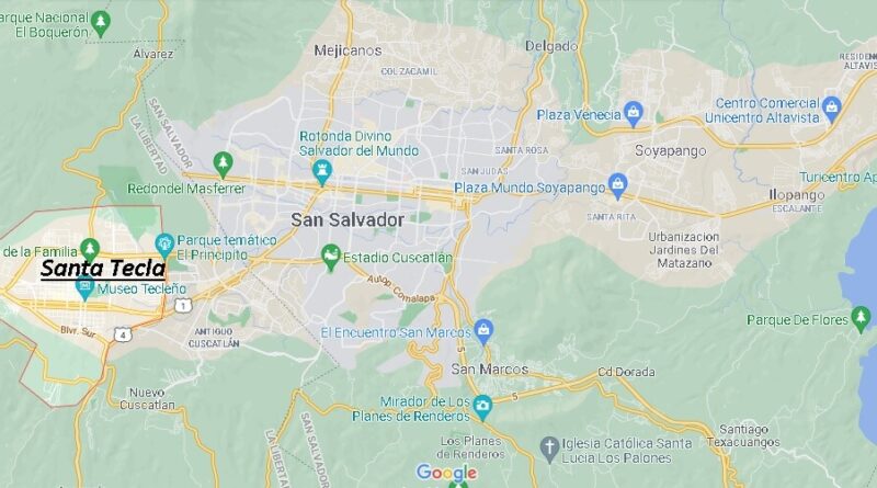 ¿Dónde está Santa Tecla (El Salvador)