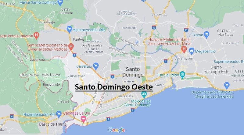 ¿Dónde está Santo Domingo Oeste