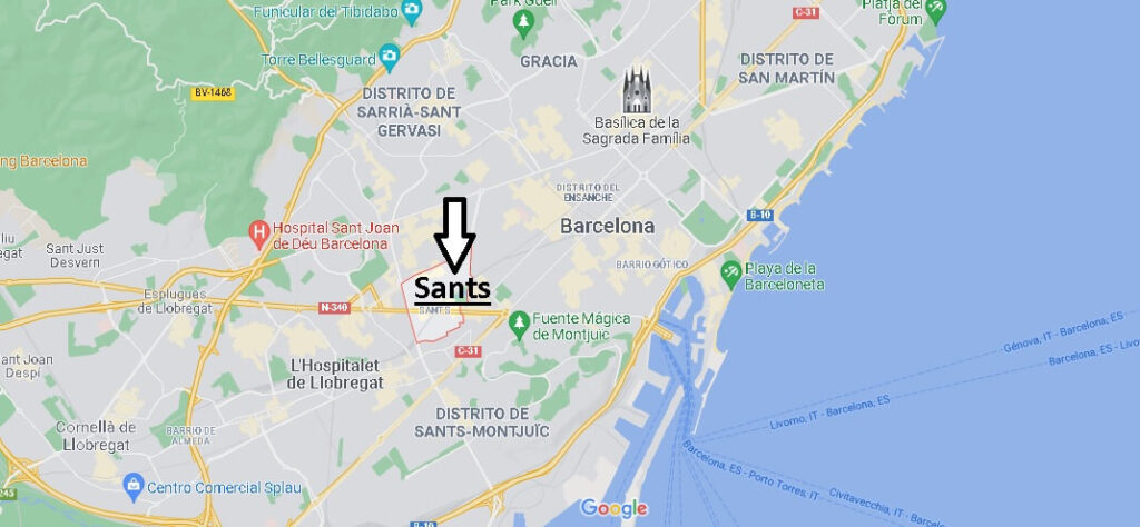 ¿Dónde está Sants